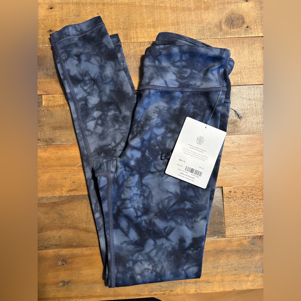 Athleta High Rise Printed Chit Chat Tight NWT 8/10
